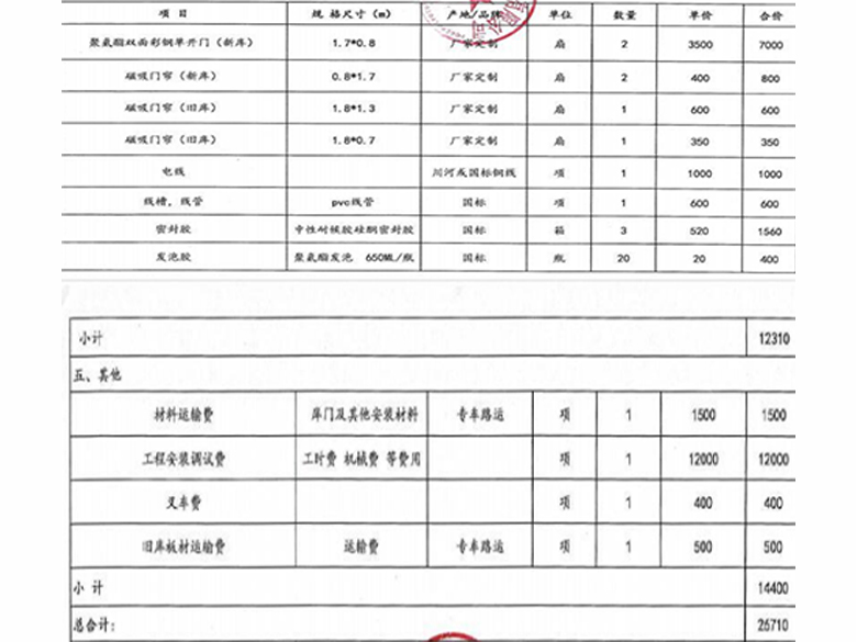 如何核算冷藏庫安裝設計費用？請看冷藏庫報價清單